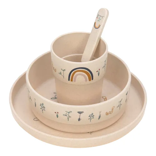 Lässig 4-tlg. Geschirrset mit Zellulose 7353065 in beige von LÄSSIG