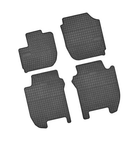 Bär-AfC HO61222 Gummimatten Auto Fußmatten Schwarz, Erhöhter Rand, Set 4-teilig, Passgenau für Honda Jazz Baujahr ab 2014