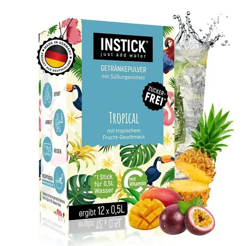 INSTICK Zuckerfreies Instant-Getränk (Tropical) von INSTICK just add water
