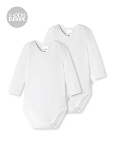 Schiesser Unisex Baby Wickelbody 2 PACK - 100% Organic Baumwolle - Bodys für Baby-Jungen, praktische Druckknöpfe für einfaches Umziehen, aus babyweicher Feinripp-Qualität, ideal für empfindliche Babyhaut.