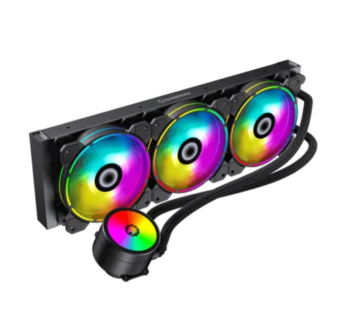 GAMEMAX IceChill 360 ARGB Wasserkühlung - Hochmoderne 360mm ARGB-Wasserkühlung für leistungsstarke CPUs. Mit drei leisen PWM-Lüftern und beeindruckender RGB-Beleuchtung bietet sie optimale Kühlleistung und lange Lebensdauer.