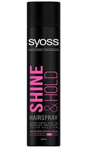 18,25€/L- 6er Pack Syoss Haarspray – Shine & Hold - 400 ml von Syoss