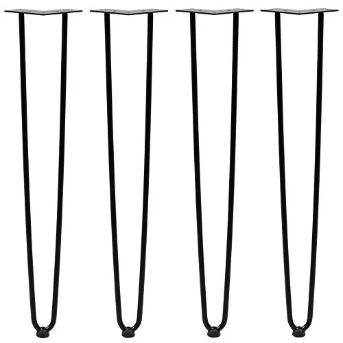 Zelsius 4er Set Hairpin Legs 71cm - Tischbeine für DIY-Tische - Möbelfüße für Do-It-Yourself Projekte, ideal für individuelle Esstische oder Schreibtische. Inklusive Gummifüße und Schrauben für einfache Montage.