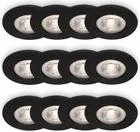 LED Einbauleuchten 3x4er Set warmweiß IP44 - Elegante Deckenstrahler in Schwarz - Stilvolles 3x4er-Set LED Einbauleuchten in Schwarz-Matt für eine moderne Raumgestaltung. Mit 480 Lumen und IP44-Schutz ideal für Feuchträume geeignet. Einfache Montage für verschiedene Anwendungen.