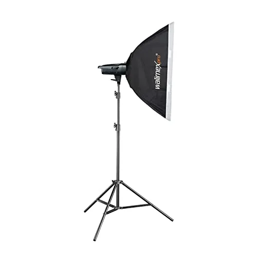 Walimex pro Emerger 200 Set Studioblitz mit Softbox und Stativ - Studioblitz-Set mit 200W Leistung, inklusive Softbox für gleichmäßiges Licht und Stativ für flexibles Setup, ideal für professionelle Foto- und Videoaufnahmen.