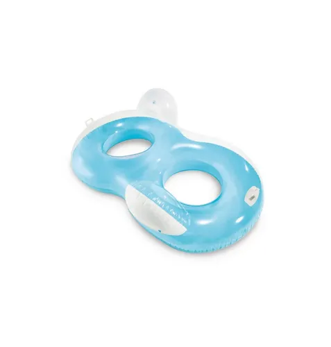 Sport-Knight® Schwimmsessel Luftmatratze Doppelsessel, Rückenlehne, Getränkehalter, Aufblasbar