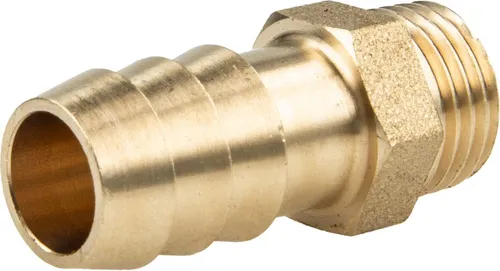 tecuro Sauger Schlauchstutzen-Schlauchtülle Ø 21 mm x Außengewinde G 1/2 Zoll - Messing blank