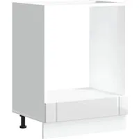 vidaXL Herdumbauschrank Lucca Hochglanz-Weiß