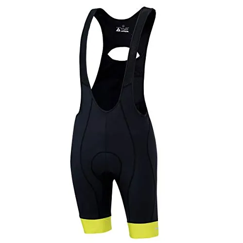 Airtracks Herren Fahrradhose mit Träger - 3D Coolmax gepolstert - Hosen für Radfahrer, atmungsaktiv und mit 3D Coolmax Polsterung für maximalen Komfort auf langen Strecken.