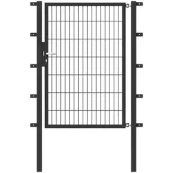 Alberts 646455 Einzeltor Flexo mit Zubehör | Anthrazit 100 cm x 140 cm - Tore-Zubehör aus feuerverzinktem Stahl, anthrazit beschichtet für hohe Langlebigkeit. Ideal für sichere und dekorative Einfriedungen, inklusive Kombiflügel und Pfosten.
