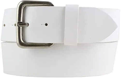 BELTINGER Jeansgürtel aus Vollrindleder 5 cm | Weiß 90cm in weiß von BELTINGER