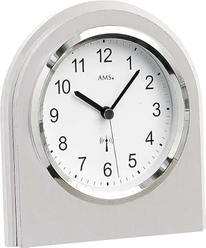 AMS Funktischuhr F5198 silberfarben