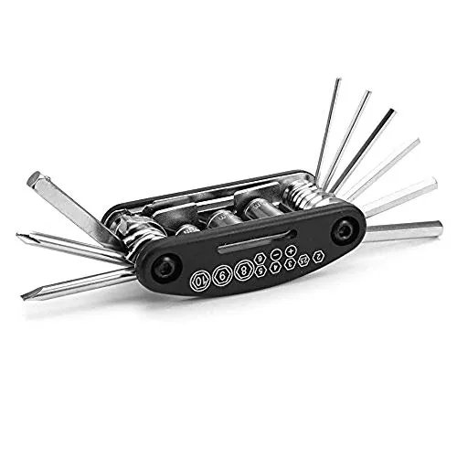 MMOBIEL Fahrrad Multifunktionswerkzeug 16 in 1 - Reparaturzubehör für Fahrrad Mountainbike, E-Bike - Multitool Reparatur Set - Reparatur Werkzeug Set