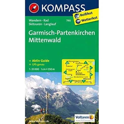 Garmisch-Partenkirchen - Mittenwald: Wanderkarte mit Aktiv Guide, Radrouten, Skitouren und Loipen. GPS-genau. 1:35000 (KOMPASS Wanderkarte, Band 790)