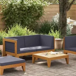 Maison Exclusive 2-tlg. Garten-Lounge-Set aus Akazienholz
