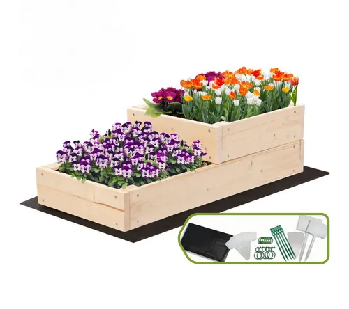 Modo24 Hochbeet ZP07 – Kaskadenbeet aus Kiefernholz für Garten und Terrasse