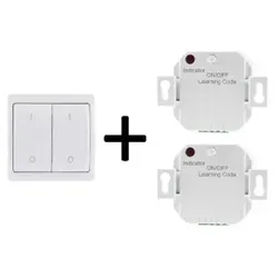 Funkschalter Set mit Wandschalter und 2 Funk-Empfängern von Pilota Casa