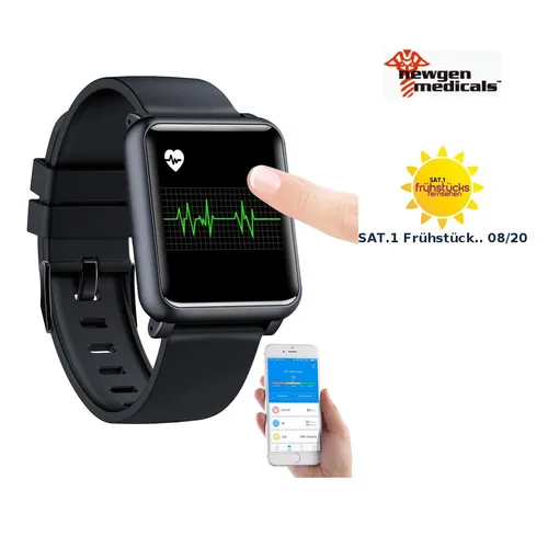 Fitness-Uhr mit EKG und Blutdruckanzeige - Aktivitätstracker mit Touchdisplay, IP68 Wasserresistenz und Bluetooth für präzise Gesundheitsüberwachung beim Sport.