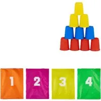 Relaxdays Kinderparty Spieleset Polyester PP Bunt 3 in 1 0,6 kg