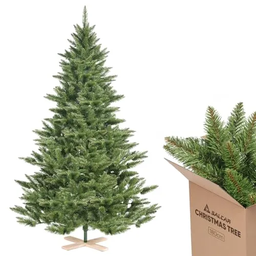 SALCAR Künstlicher Weihnachtsbaum 180 cm - Künstlicher Weihnachtsbaum mit 560 Spitzen und klappbarem Schirmsystem, ideal für ein realistisches Fest ohne mühsame Baumentsorgung.