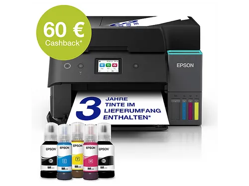 EPSON EcoTank ET-4951 Multifunktionsdrucker – Kostengünstig drucken - Multifunktionsdrucker für DIN A4, ideal für Zuhause oder Büro. Nachfüllbare Tintentanks und Wi-Fi für flexibles Drucken. Sparen Sie Druckkosten mit bis zu 15.100 Seiten in Schwarzweiß!