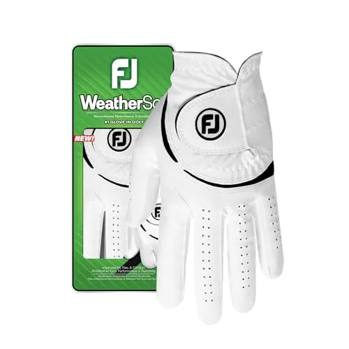 Footjoy Weathersof Damen Golfhandschuh, Weiß, Größe M