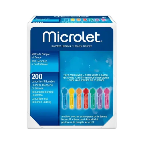 MICROLET Lanzetten 200 St. farbig
