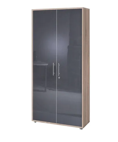 BMG Möbel Aktenschrank Office Edition abschließbar, 5 Ordnerhöhen, Platz für über 45 DIN A4 Ordner