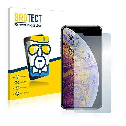 BROTECT Schutzglas für Apple iPhone Xs Max / 11 Pro Max Schutzfolie Panzer Folie Glas Displayschutz Made in Germany [Kratzfest 9H, Anti-Fingerprint]