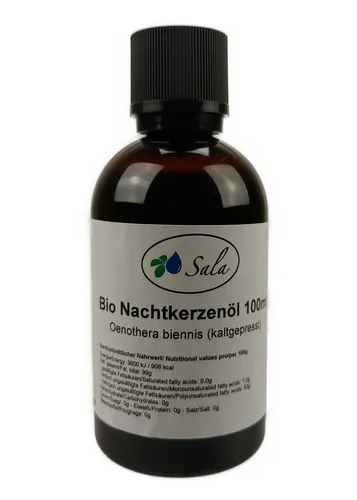 Sala Nachtkerzenöl kaltgepresst BIO food grade 100 ml PET-Flasche