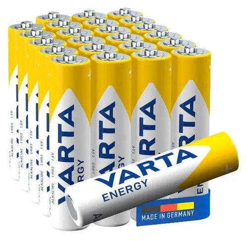 VARTA Batterien AAA Energy, 24 Stück, Alkaline 1,5V - langlebig, auslaufsicher und nachhaltig verpackt, Made in Germany