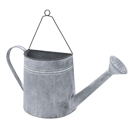 Wand Blumen Topf Zink Gieskanne - 43x21 cm - Garten Deko Pflanz Gefäß zum Hängen