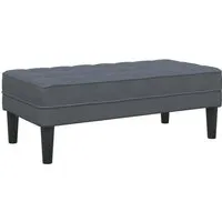 vidaXL Sitzbank Dunkelgrau 113 cm aus Samt - Moderne Sitzbank für Wohnzimmer, bequem für bis zu 2 Personen. Mit stilvollem Design und abnehmbarem Bezug – ideal für gemütliche Abende mit Familie und Freunden.