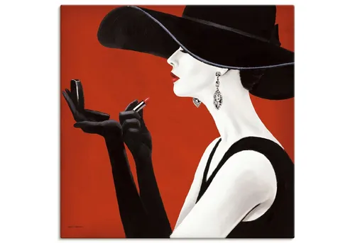 Artland Leinwandbild Hut ab II, Frau (1 St), auf Holzrahmen gespannt