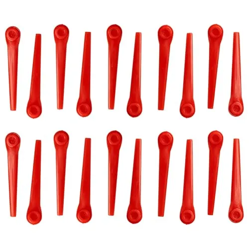 vhbw 20x Ersatz-Messer kompatibel mit Gardena EasyCut Li-18/23R 9823-20, Li-18/23R 9823 Rasentrimmer - Ersatzklinge Orange, Kunststoff