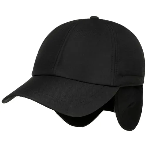 Lipodo 3M Thinsulate Cap mit Ohrenklappen – Fleece gefüttert, schwarz, S (55-56 cm) - Stylische Baseballcap aus weichem Stoff mit verstaubaren Ohrenklappen. Ideal für jede Jahreszeit, bietet hohen Tragekomfort und perfekten Sitz dank Stretch-Elementen. Schirmlänge 7 cm schützt optimal vor Sonne.