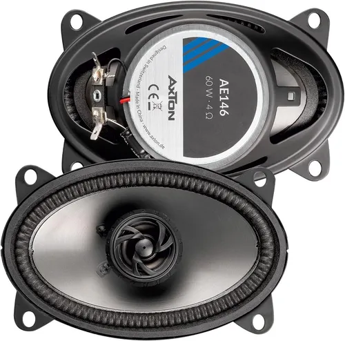 Axton AE146 Koax-Lautsprecher 10x15cm - Auto-Lautsprecher mit ovaler 10x15 cm Bauweise, ideal für den Austausch defekter Lautsprecher. Bietet präzisen Klang und einfache Installation dank stabiler Stahlblechkonstruktion.