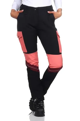 Rock Creek Damen Softshellhose - Wasserdichte Outdoorhose für Abenteuer - Outdoor Hosen für Damen, ideal für Wanderungen mit atmungsaktivem Material und praktischen Taschen für Smartphone und Karten.