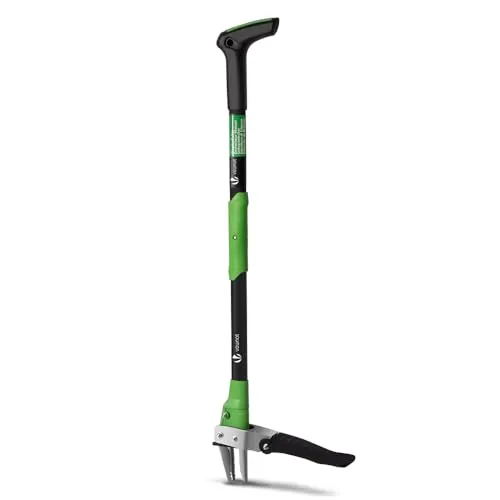 VOUNOT® Unkrautstecher, Unkraut entferner Gerät, Unkrautjäter mit langem Stiel und Edelstahlkrallen ideal für Garten und Rasen, Länge 100cm