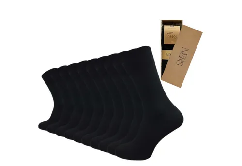 NERS Socken 10 Paar für Damen & Herren aus %100 Baumwolle - ohne Naht - ohne Gummi (10-Paar, 10 Paar) für Business und Freizeit. Socken mit venenfreundlichem Komfortbund
