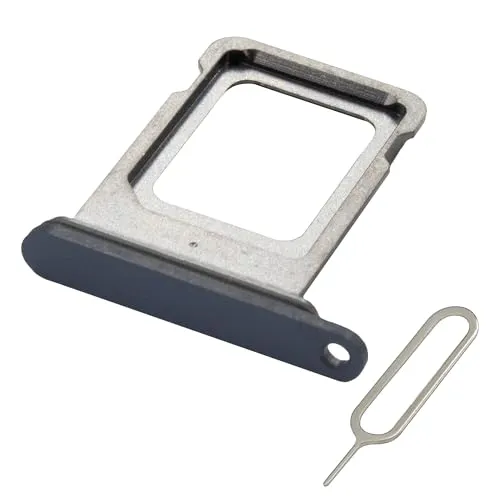 MMOBIEL SIM-Kartenhalter Kompatibel mit iPhone 15 Pro/15 Pro Max - SIM-Tray - SIM-Kartensteckplatz - SIM-Kartenhalter Ersatz - Inkl. SIM-Nadel und wasserdichtem Gummiring - Blau