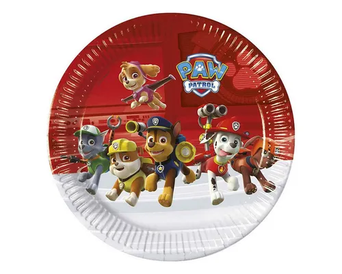 Procos Pappteller Pappteller Paw Patrol Ready for Action, Ø23cm/8St