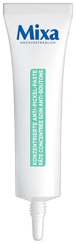 Mixa Anti-Pickel-Paste 15 ml – Effektive Unreinheitenmilderung - Mixa Anti-Pickel-Paste zur gezielten Anwendung bei Unreinheiten. Reduziert sichtbar Pickel ohne auszutrocknen und stärkt die Hautschutzbarriere. Ideal für empfindliche Haut!