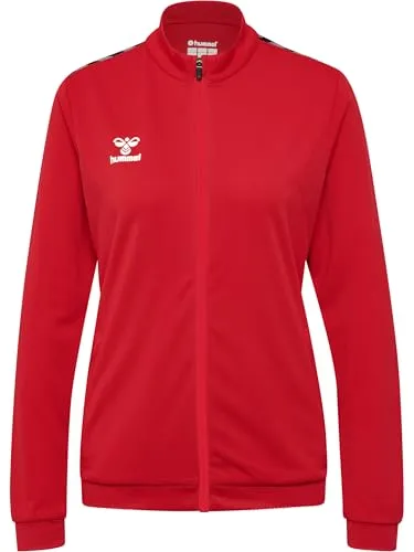 Hummel hmlAUTHENTIC PL ZIP JACKET WOMAN - Funktionsjacke für Damen aus 100% recyceltem Polyester, atmungsaktiv mit BeeCool®-Technologie, ideal für Sport und Alltag. Stylisches Design mit Reißverschlusstaschen und hohem Kragen.