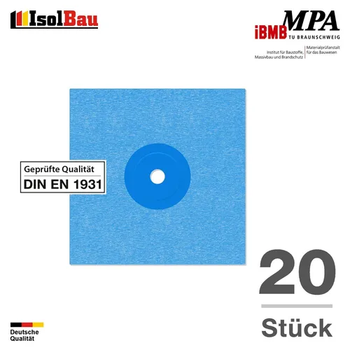 Wandmanschette Isolbau 20 Stk. Dichtmanschette Dichtband Dichtbahn Innenecke Bad