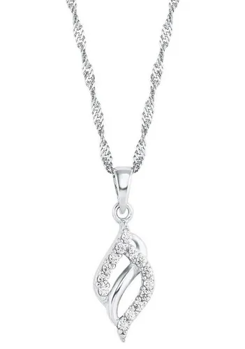 Amor Kette mit Anhänger 925 Sterling Silber - Elegante Damenkette aus 925 Sterling Silber mit Zirkonia, 42 cm lang. Kommt in einer ansprechenden Schmuck Geschenk Box – ideal für besondere Anlässe.