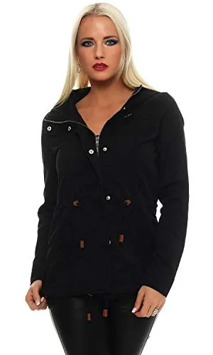 ONLY Damen Parka Jacke onlLORCA Spring Jacket CC OTW 15127888, Gr. 38 (Herstellergröße: M), Schwarz (Black)