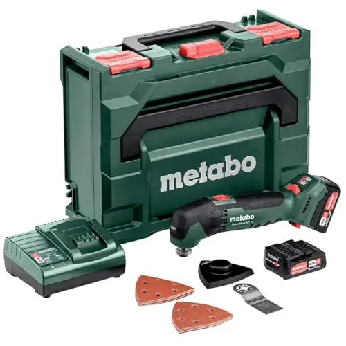 Metabo PowerMaxx MT 12 Akku-Multitool 2 x 2 Ah Li-Ion - Multifunktionswerkzeuge, leistungsstark und kabellos für vielseitige Anwendungen im Heim- und Handwerksbereich.