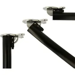 Abklappbares Tischbein 870mm Schwarz - Höhenverstellbar und Stabil - Tischbeine aus Metall mit 870mm Höhe, ideal für Zeichentische und Werkbänke. Höhenverstellbar um 20mm für optimale Stabilität und Ausgleich bei Bodenunebenheiten.