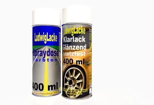 Autolackspray Set in Rapsgelb LJ1B für VW & Klarlack a 400ml Dose Ludwiglacke